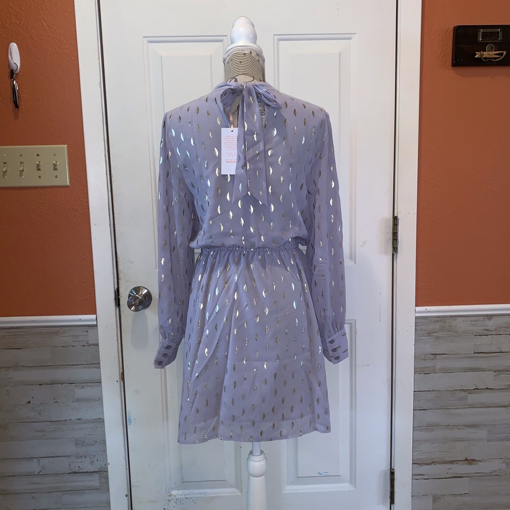 Adorable NWT ModCloth Chiffon You Mock Neck Dress - Picture 8 of 9